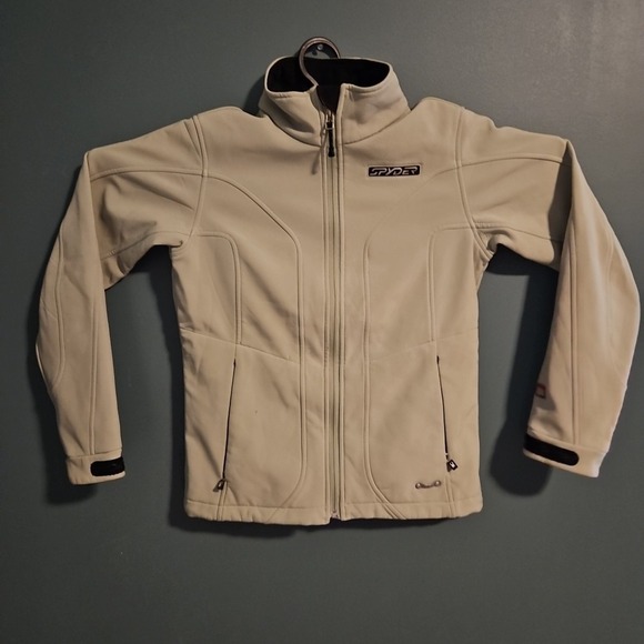 Spyder Jackets & Blazers - Spyder Zip Up Fleece Lined Softshell Jacket‎ Womens Sz 8 Small Green XTL 10,000